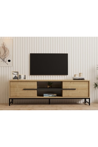 Meuble TV 2 abattants - 160 x 40 x 50 cm
