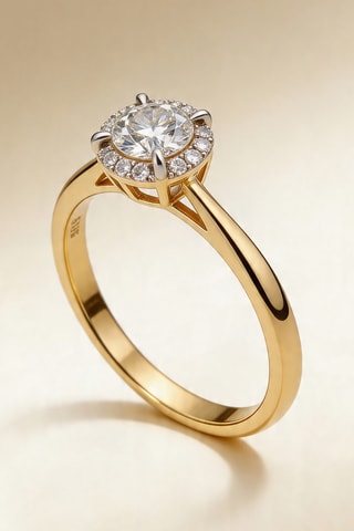 Anel Amoureuse 0,33 - Ouro amarelo e diamantes