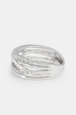 Bague Entrelacs Eternel - Or blanc et diamants