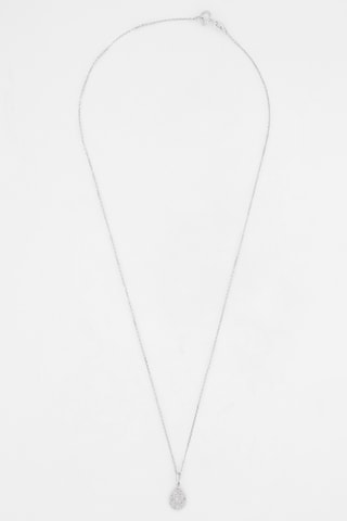 Pendentif Goutte de pluie - Or blanc et diamants 