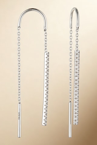 Boucles d'oreilles Khépri - Or blanc et diamants
