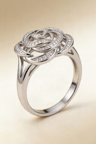 Bague Trisha - Or blanc et diamants