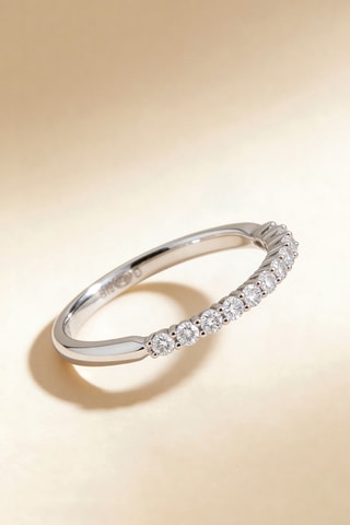Anel Only you - Ouro branco e diamantes