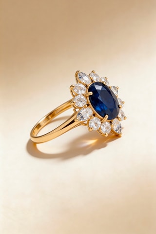 Bague Asty - Or jaune, saphir et topazes