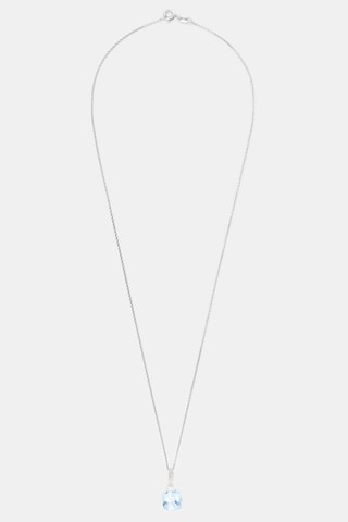 Pendentif Topaze mouvante - Or blanc et topaze