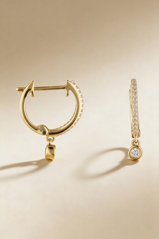 Créoles Charms - Or jaune et diamants