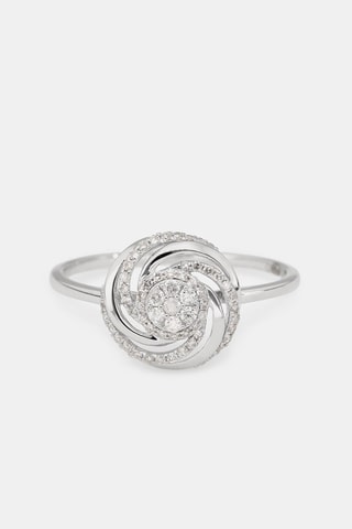 Anel Nébuleuse Ouro branco e diamantes