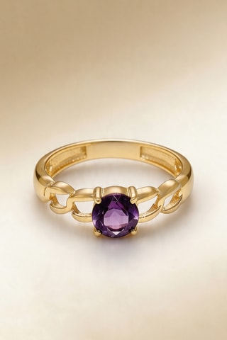 Bague Nicia - Or jaune et améthyste