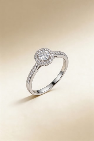 Bague Ahimsa - Or blanc et diamants
