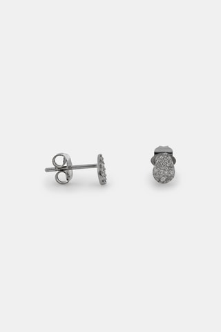 Puces Gouttes de pluie - Or blanc et diamants