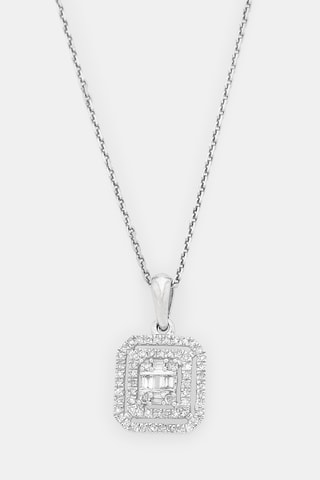 Pendentif Miroir - Or blanc