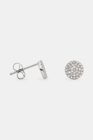 Puces Ronds Scintillants - Or blanc et diamants