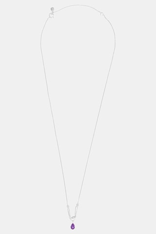 Collier Nastya - Or blanc, diamants et améthyste