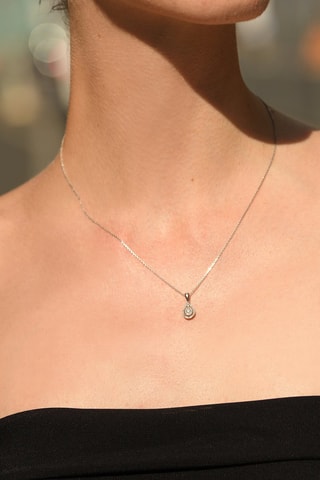 Pendentif Goutte Merveilleuse - Or blanc et diamants