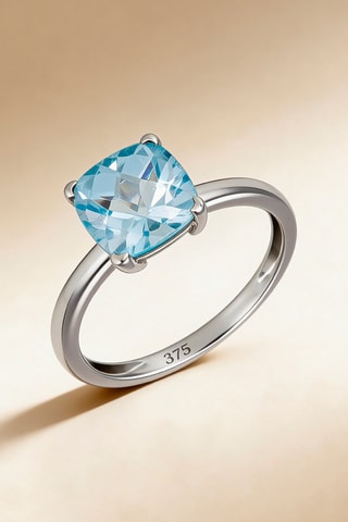 Bague Topaze Unique - Or blanc et topaze