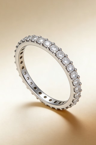 Anel Tour Complet Lumineux - Ouro branco e diamantes