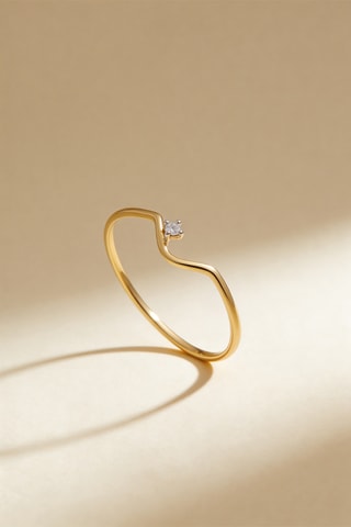 Bague Pudeur - Or jaune et diamant