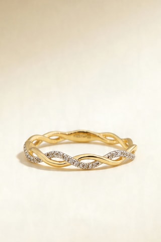 Bague Entortillement - Or jaune et diamants