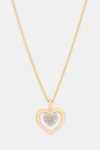 Pendentif Cœur Tendresse - Or jaune et diamants