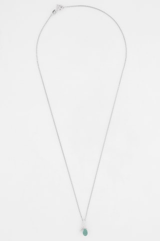 Pendentif Belle émeraude - Or blanc, diamants et émeraude