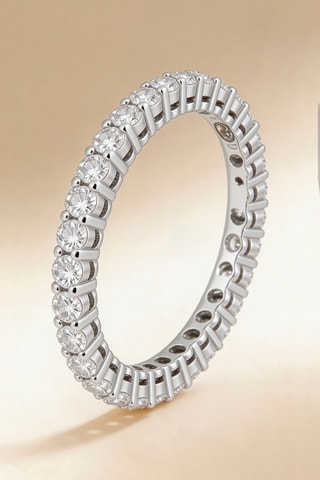 Anel Mon Tour Complet 0,5 - Ouro branco e diamantes