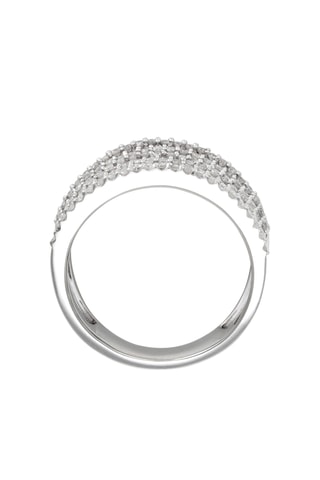Anel Neuf Rangs Scintillants - Ouro branco e diamantes