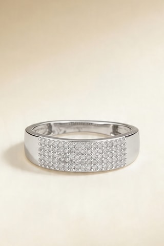 Anel Diamantine - Ouro branco e diamantes