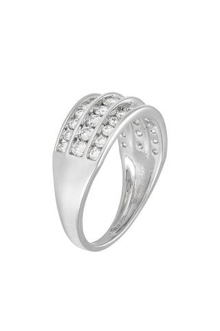 Anel Omeïma - Ouro branco e diamantes