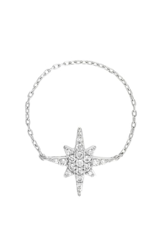 Bague Star - Or blanc et diamants