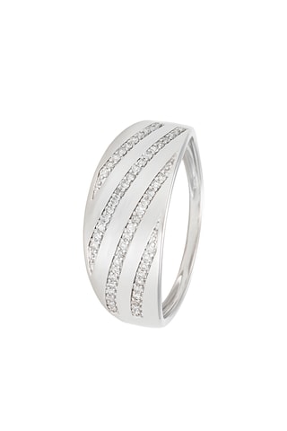 Bague Fourreau - Or blanc et diamants