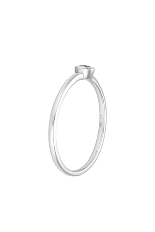Anel solitário Clos - Ouro branco e diamante