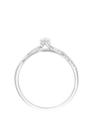 Anel Punto - Ouro branco e diamantes