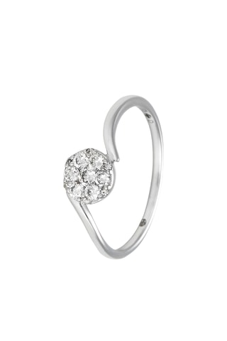 Bague Dot - Or blanc et diamants