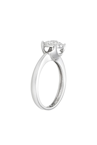 Anel Brillant Luciana - Ouro branco e diamantes