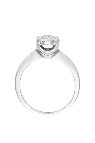 Anel Brillant Luciana - Ouro branco e diamantes