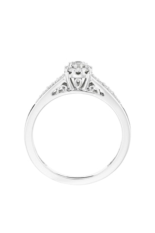 Anel Solitary - Ouro branco e diamantes