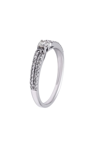 Anel Amelia - Ouro branco e diamantes