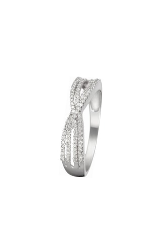 Anel Croisillons de diamants - Ouro branco e diamantes