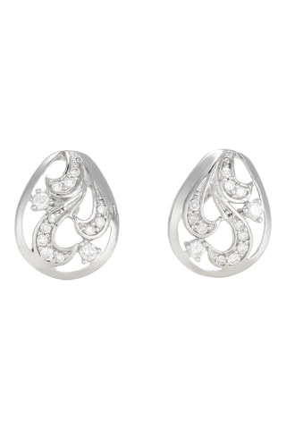 Boucles d’oreilles Adityas - Or blanc et diamants