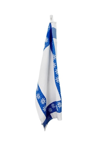 3 Egyptisch Katoenen Theedoeken Vierkant - Blauw -  en 