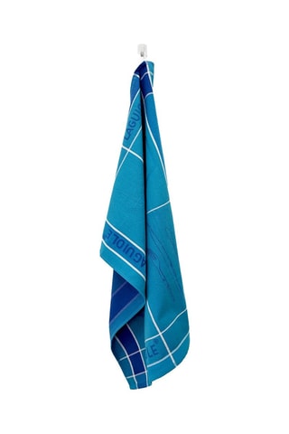 3 Egyptisch Katoenen Theedoeken Tartan - Blauw - 