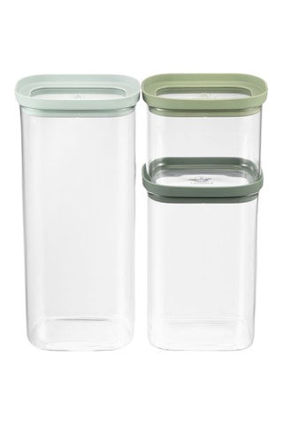 3 barattoli salvafreschezza in vetro borosilicato - 600/1300/2000 ml