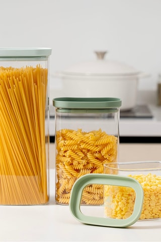 3 barattoli salvafreschezza in vetro borosilicato - 600/1300/2000 ml