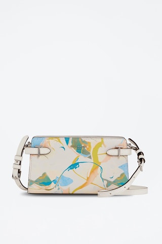 Bandolera pequeña de piel Emilie Blanco