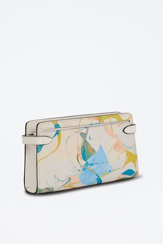 Bandolera pequeña de piel Emilie Blanco
