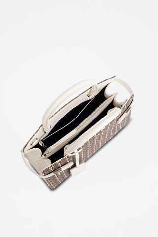Bolso de piel Emilie - Marrón y blanco