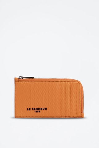 Tarjetero de piel Georges Naranja