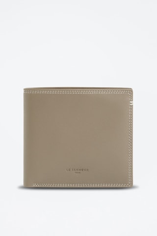 Tarjetero de piel Martin Beige