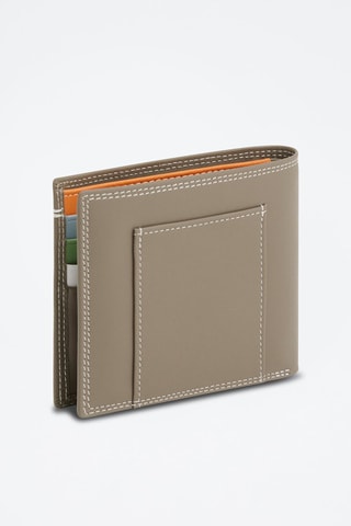 Tarjetero de piel Martin Beige