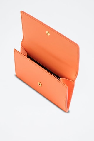 Porte-cartes en cuir pleine fleur Naya - Pêche 